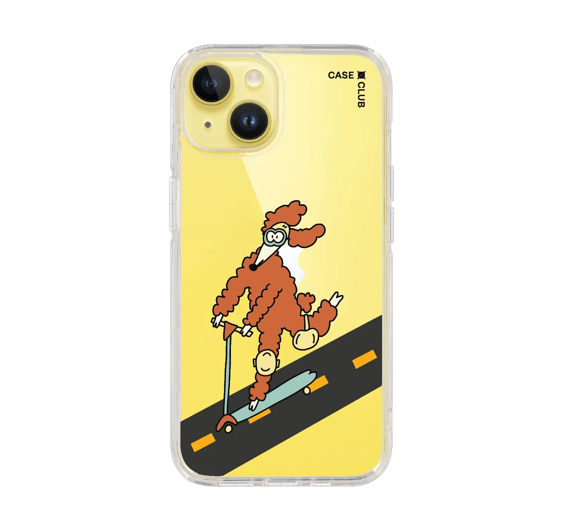 poodle on scooter